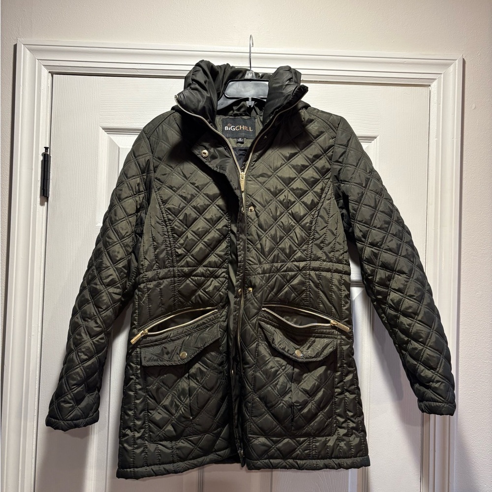 Big Chill Olive Jacket with Gold Zipper